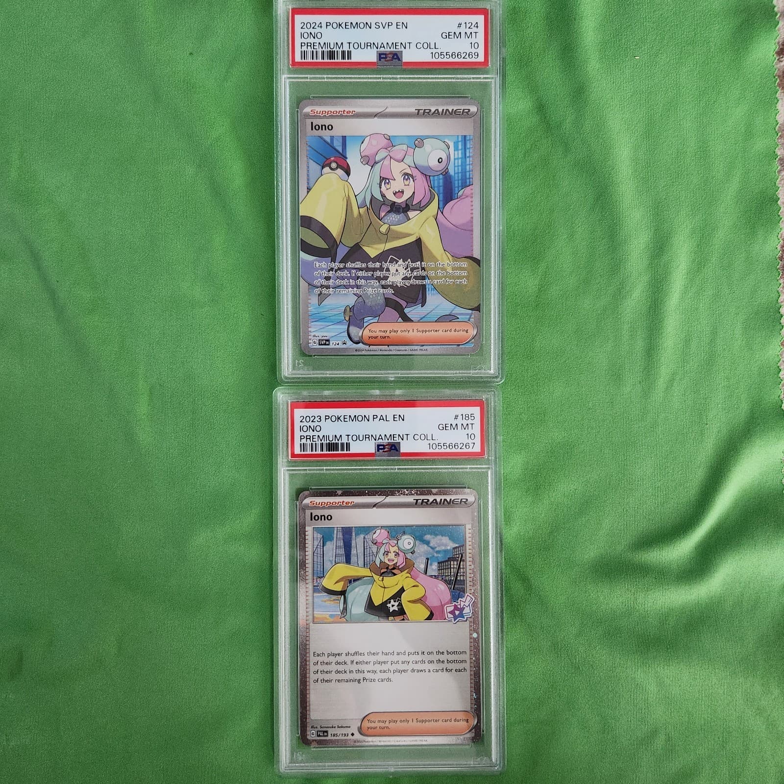 Iono 124 & 185 Premium Tournament Collection Pokemon Scarlet Violet Promo PSA 10