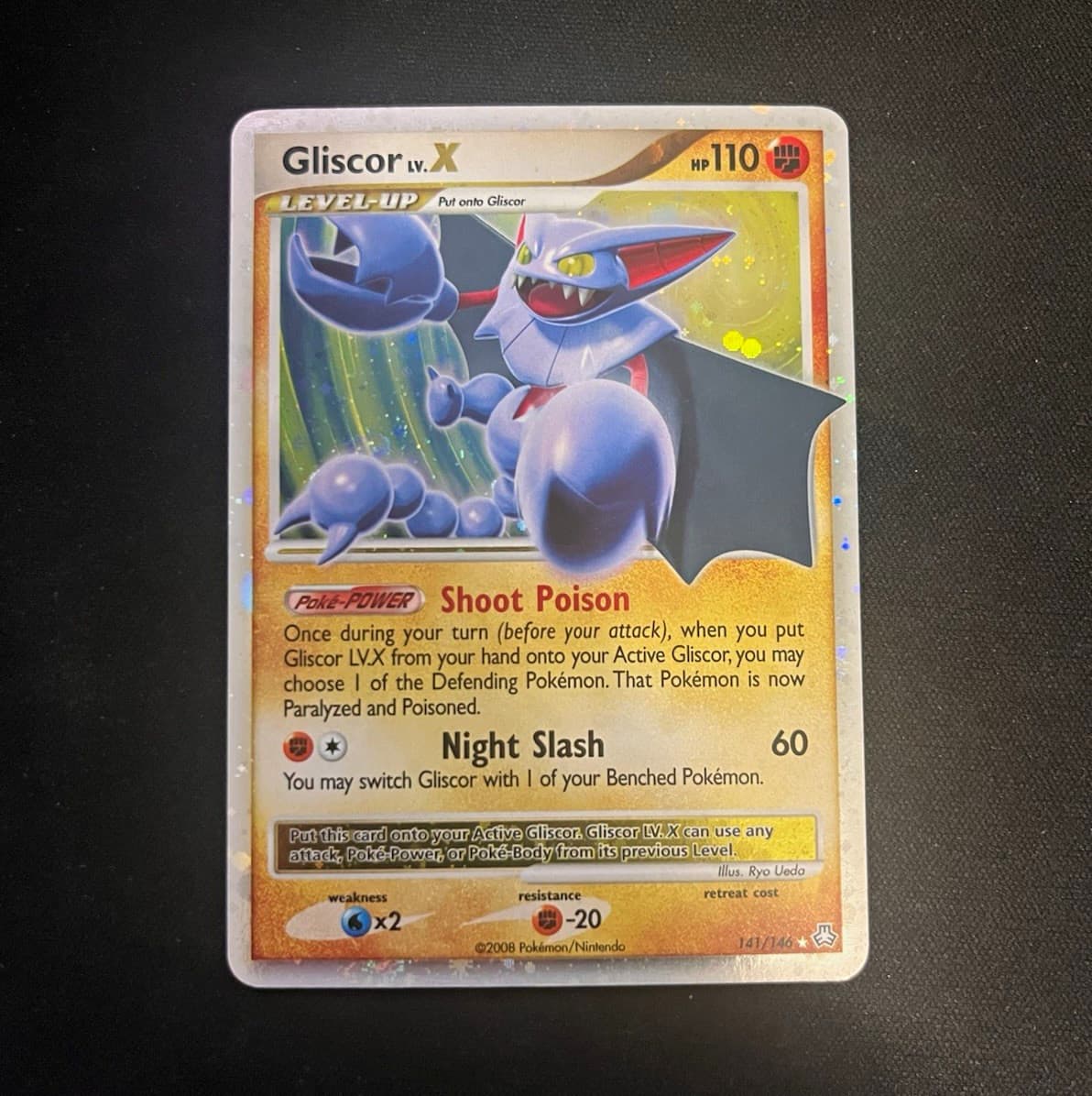 Pokemon TCG Gliscor LV.X Legends Awakened 141/146 Holo TAIL SWIRL Eng NM-