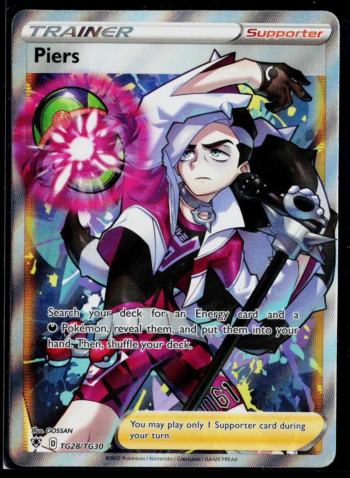 Piers Holo Ultra Rare SWSH10: Astral Radiance Trainer Gallery TG28/TG30 MP