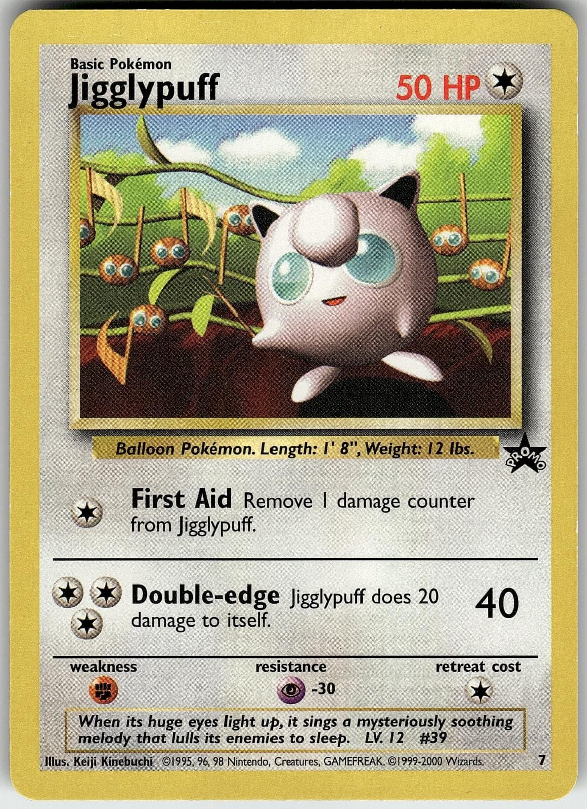 Jigglypuff 7 Wizards Black Star Promos Pokemon NM Kinebuchi Clean WOTC Vintage