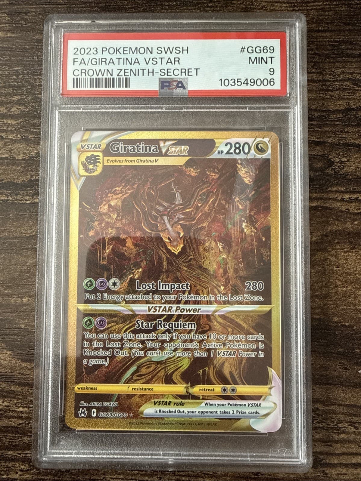 Giratina VSTAR GG69/GG70 PSA 9