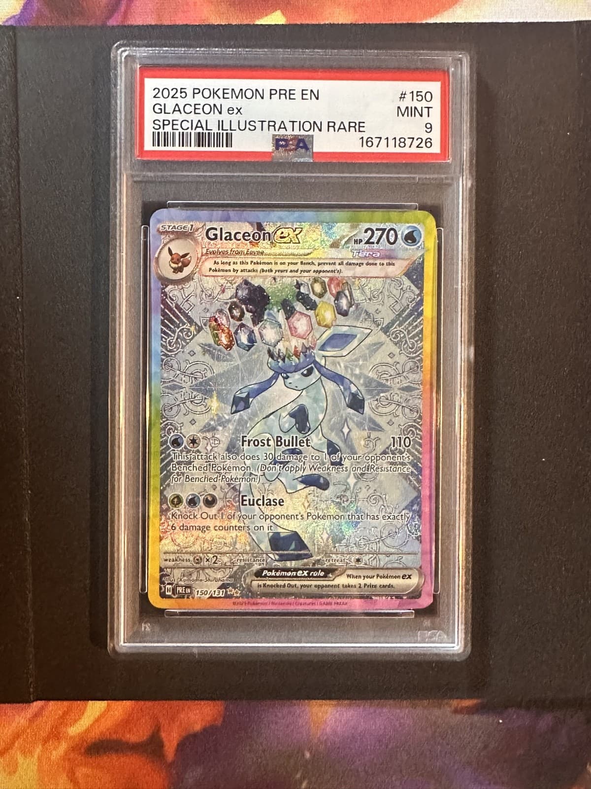 Glaceon ex 150/131 Sv: Prismatic Evolutions SIR PSA 9