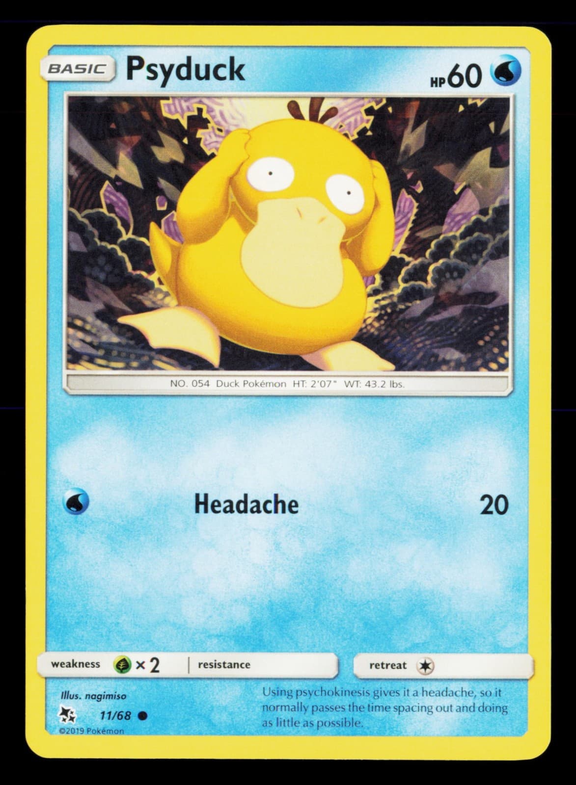 Psyduck 11/68 Common Hidden Fates Pokemon Near Mint