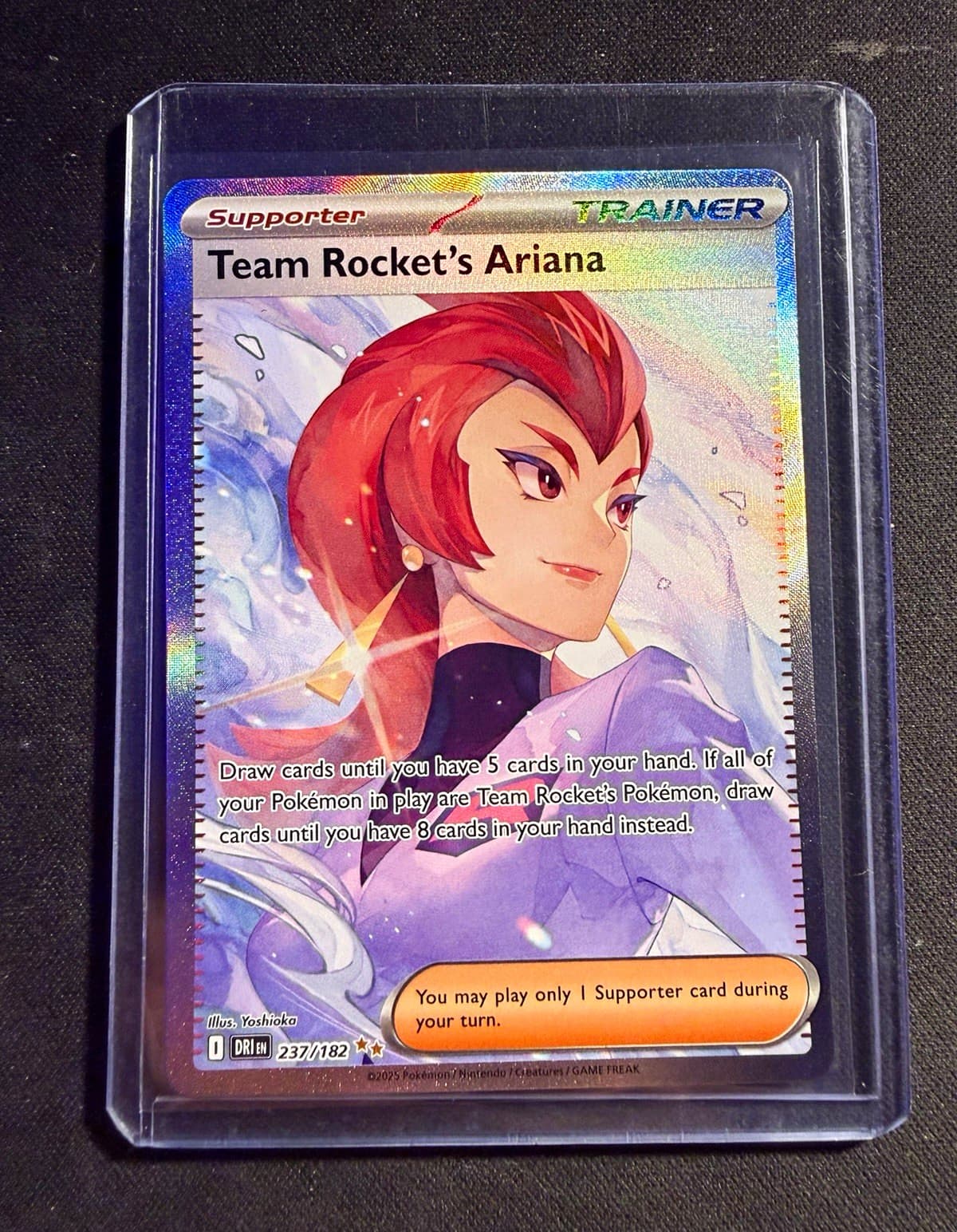 Pokemon TCG Team Rocket's Ariana 237/182 Sv10 Destined Rivals Holo SIR FA Eng