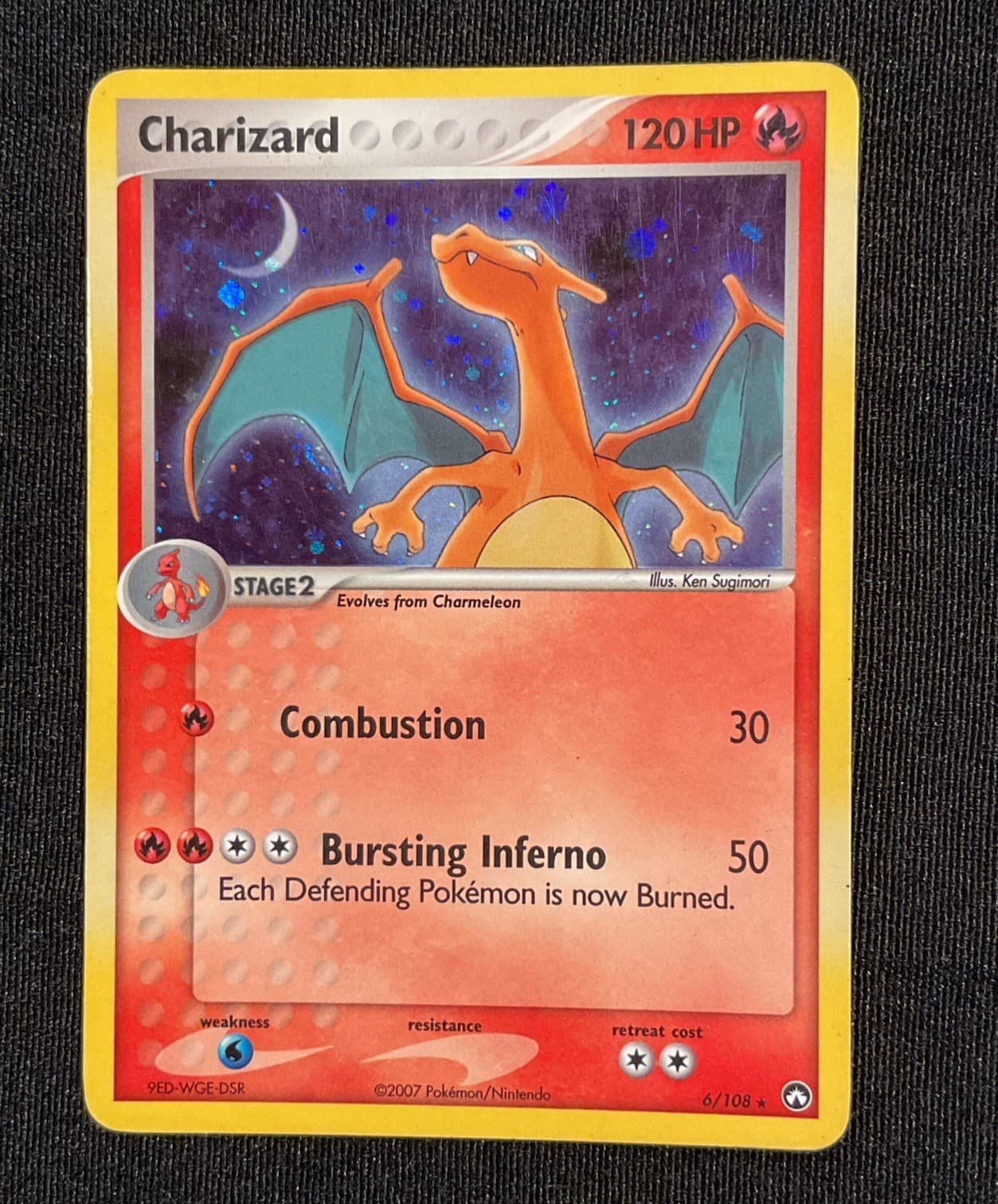 Pokémon TCG Charizard 6/108 EX Power Keepers Holo Rare Moderately Played