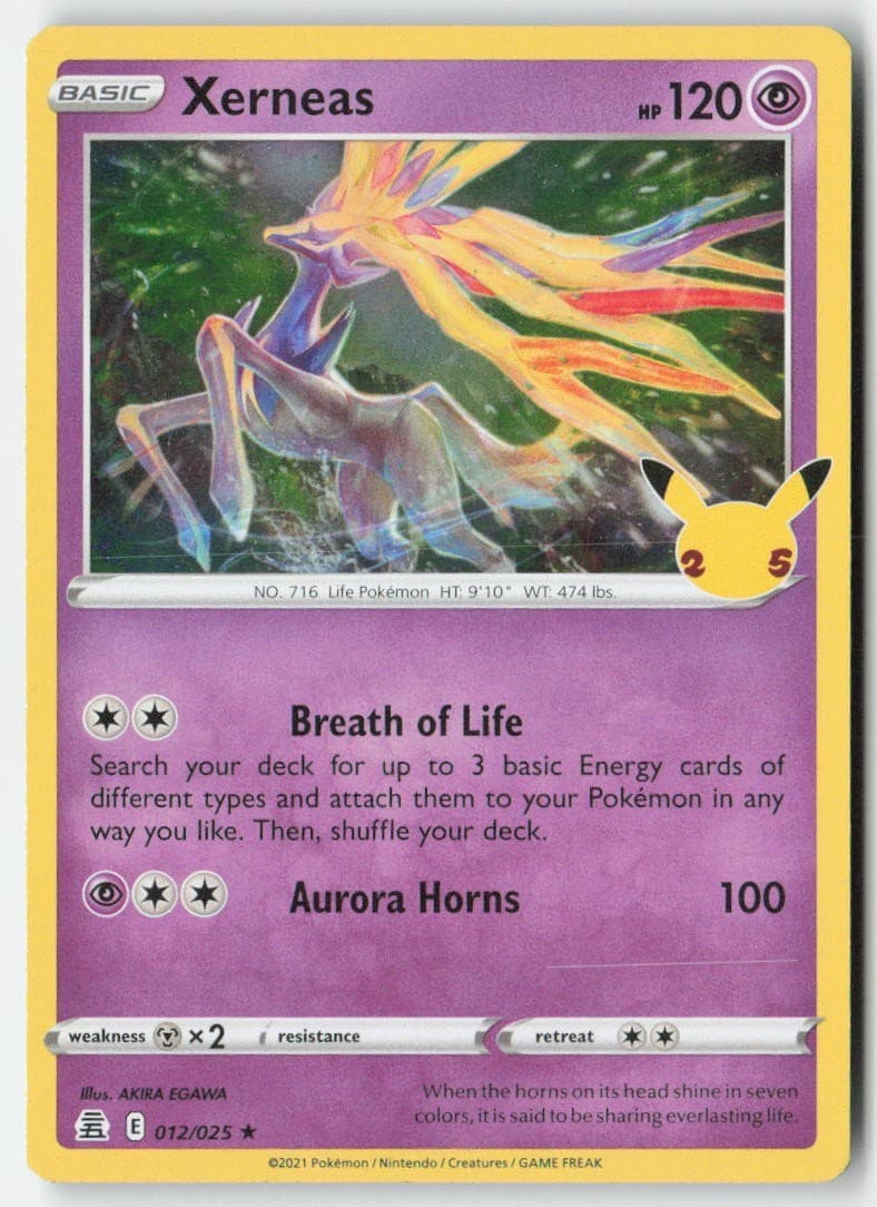 Xerneas 12/25 Rare MP Holo - Celebrations