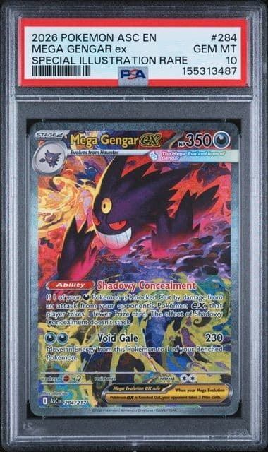 Pokemon Mega Gengar ex Ascended Heroes Special Illustration Rare #284 PSA 10