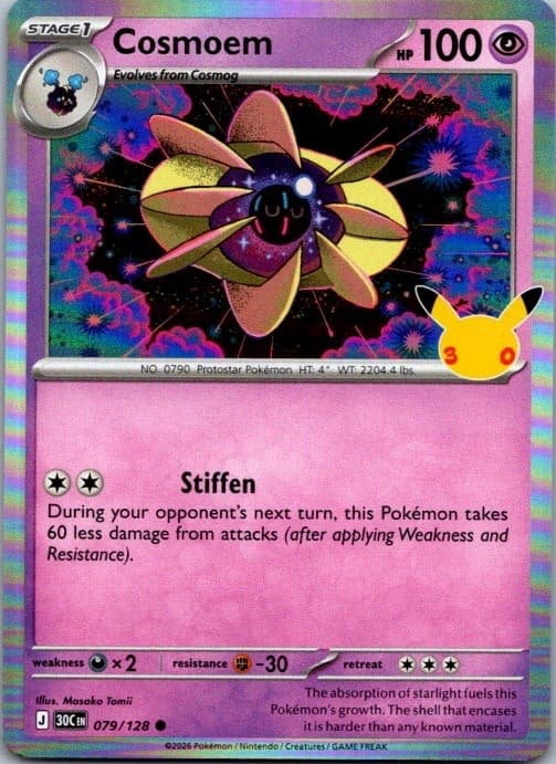 Cosmoem 079/128 ME: 30th Celebration Pokemon Holo Near Mint
