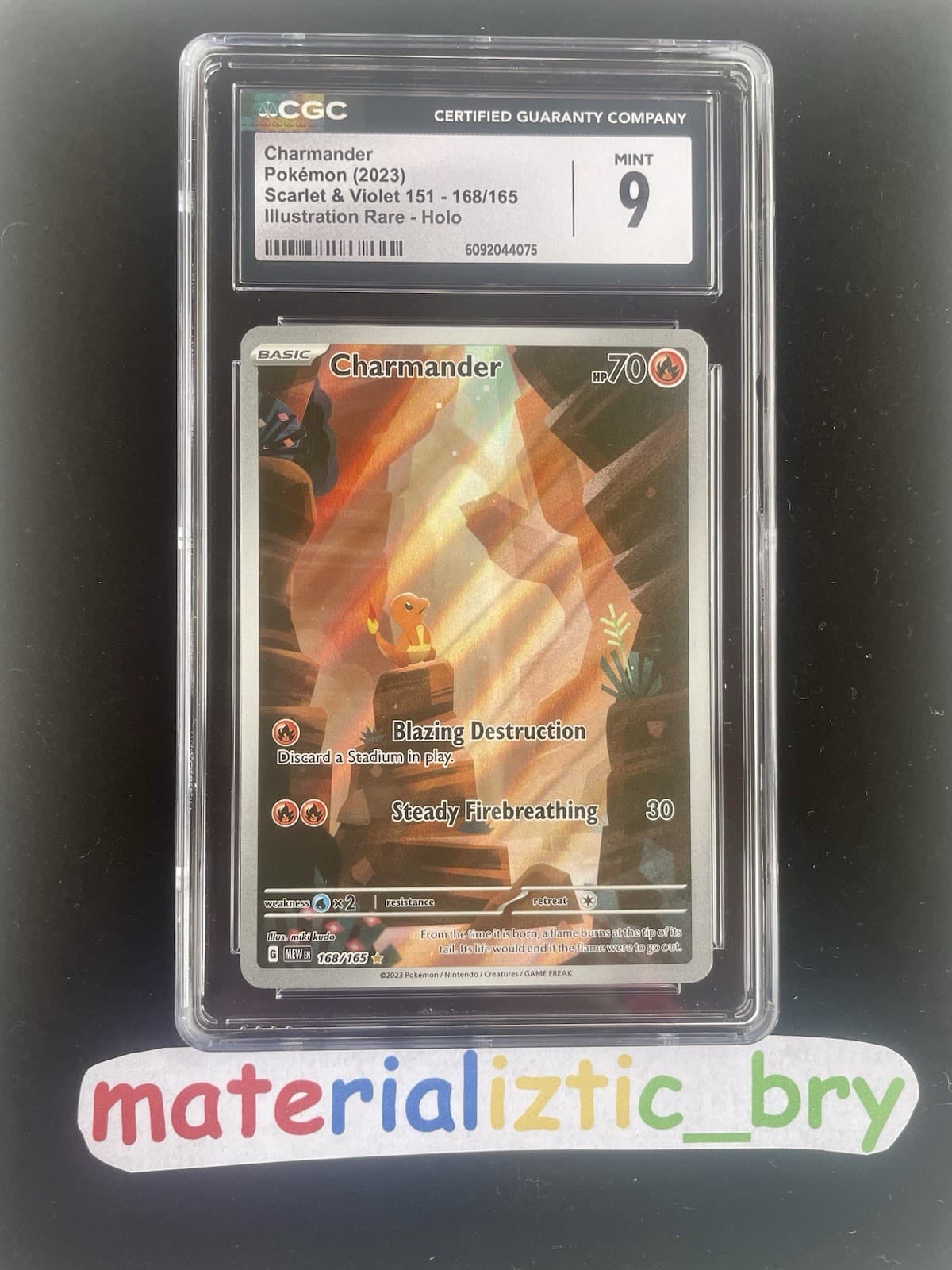 CGC 9 Charmander 168/165 Scarlet & Violet 151 Illustration Rare Holo