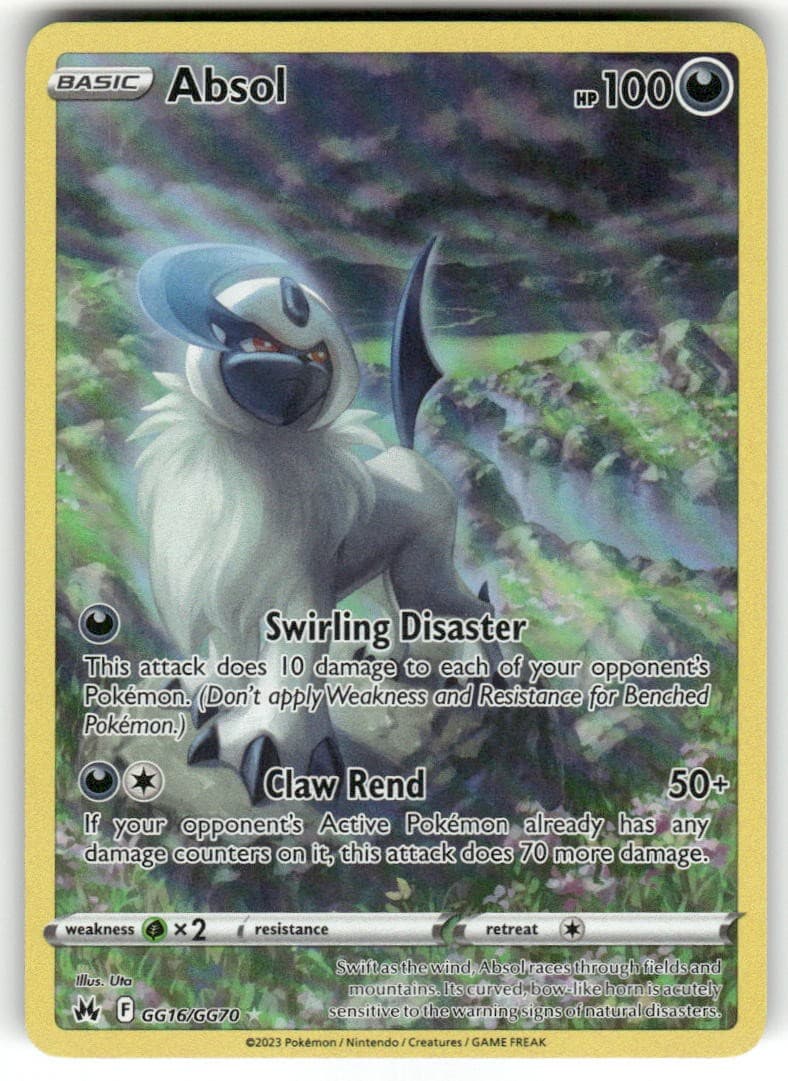 Absol GG16/GG70 Holo Crown Zenith Galarian Gallery Pokemon NM/M