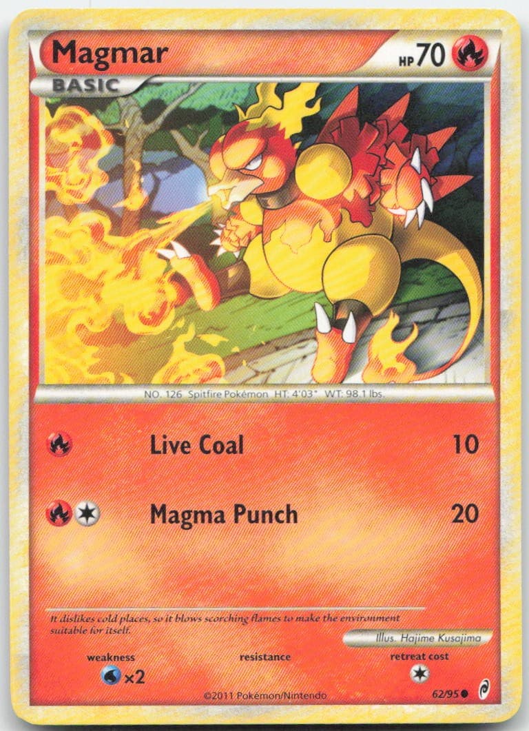 Magmar 62/95 Common Call of Legends Pokemon Moderately Played
