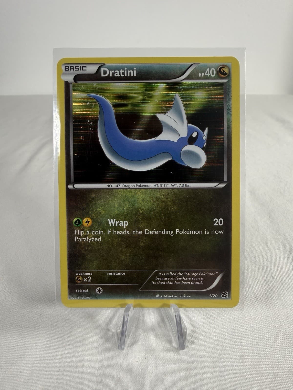 Pokémon TCG Dratini 1/20 Dragon Vault Holo Rare Near Mint NM 2012