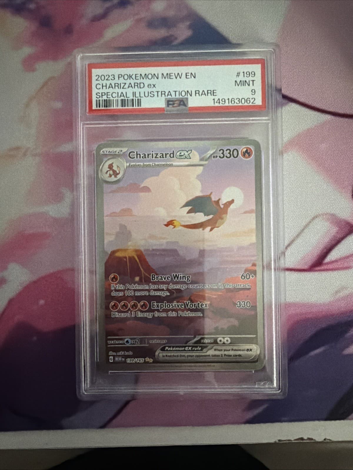 Charizard ex 199/165 SV 151 Special Illustration Rare Holo EN PSA 9
