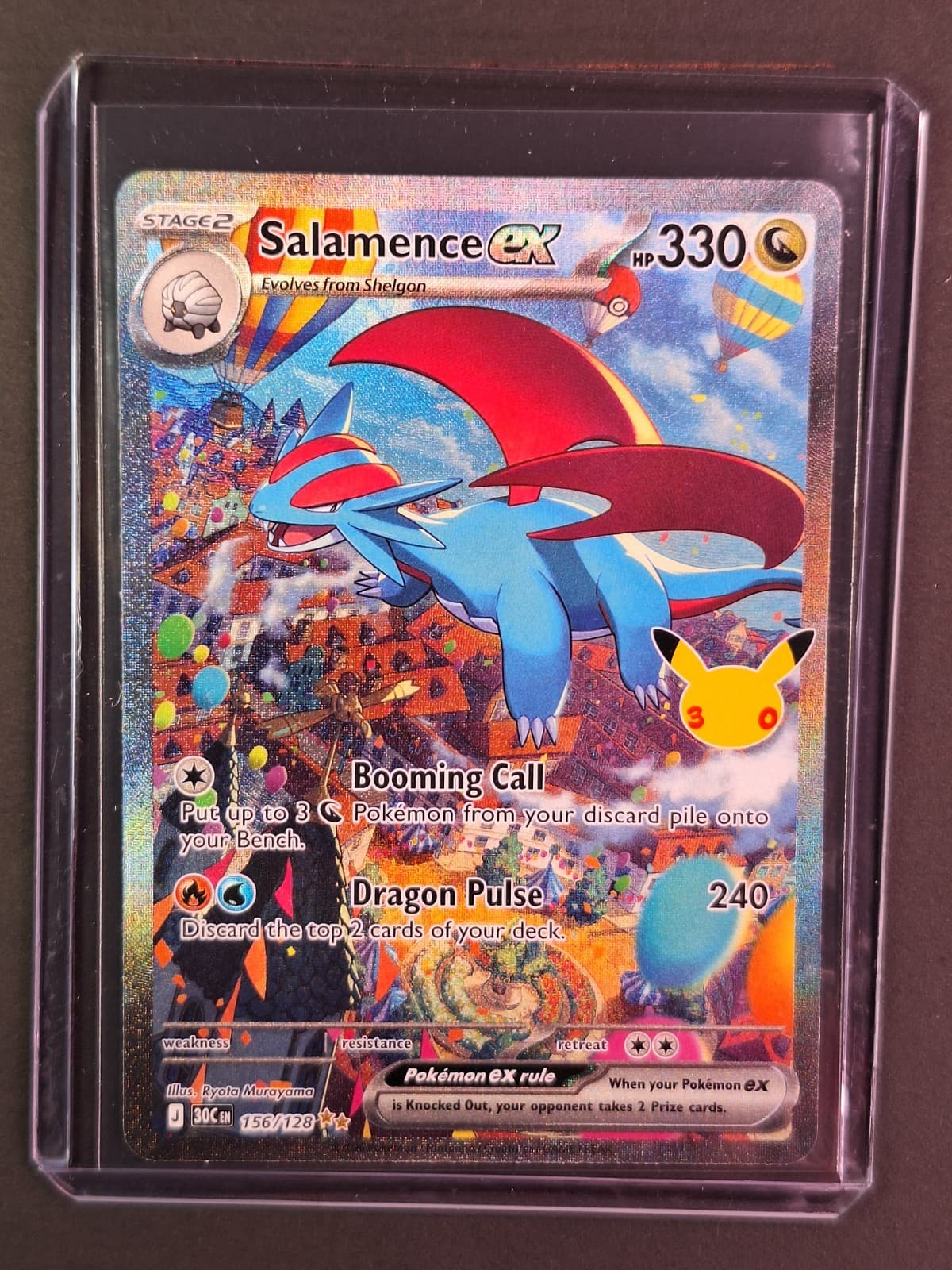 Pokemon 30th Celebration Salamence EX SIR!! 156/128 Pokemon TCG
