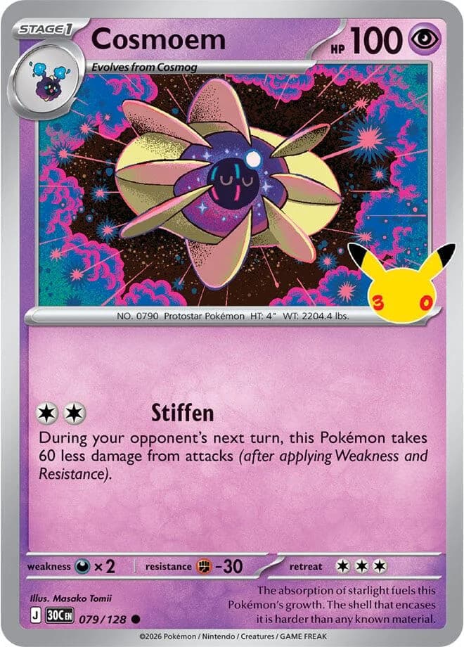 Pokemon TCG 30th Celebration Cosmoem Holo #79 / 128