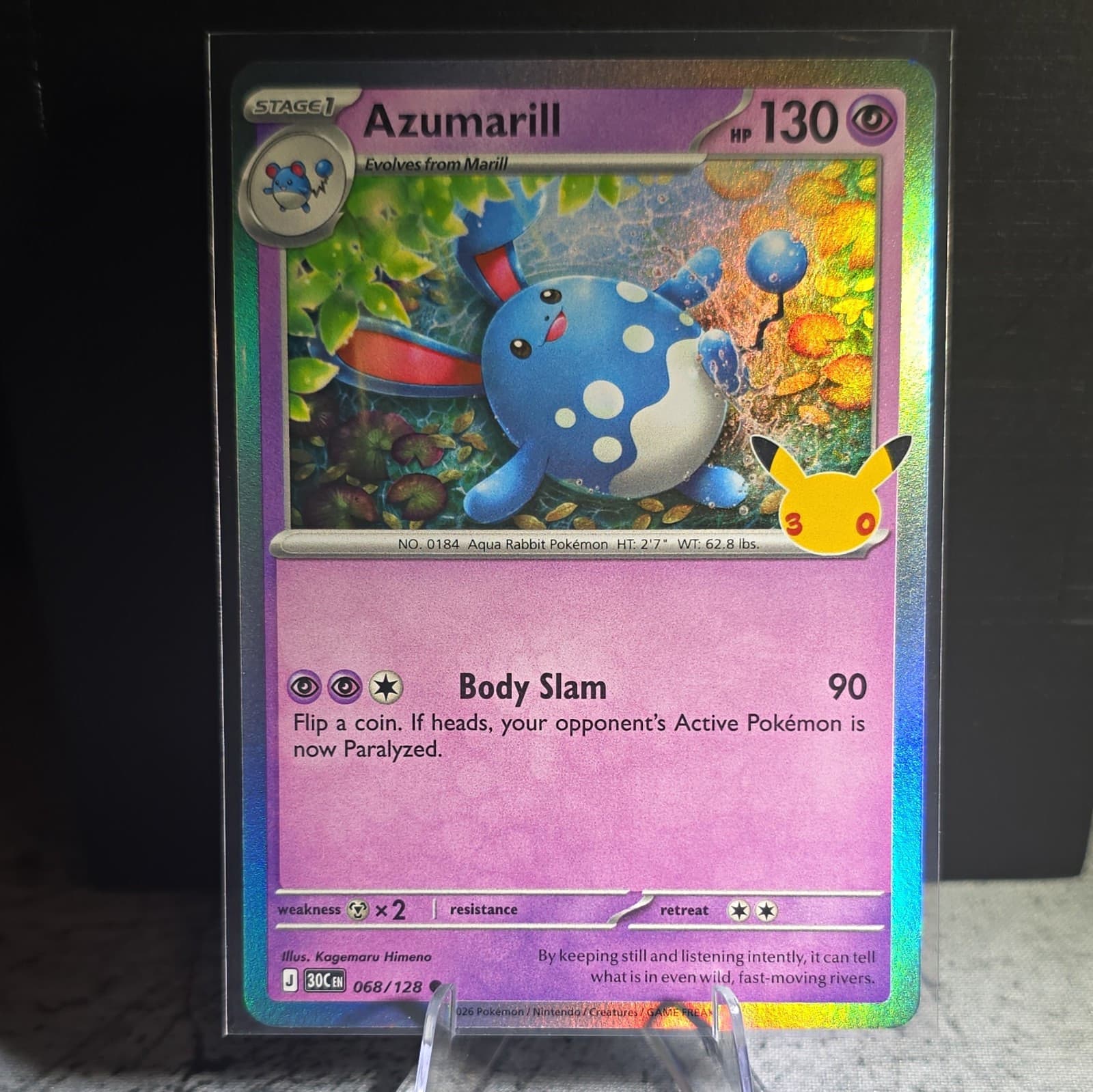 The Pokémon Company Azumarill 68/128 30th Celebration
