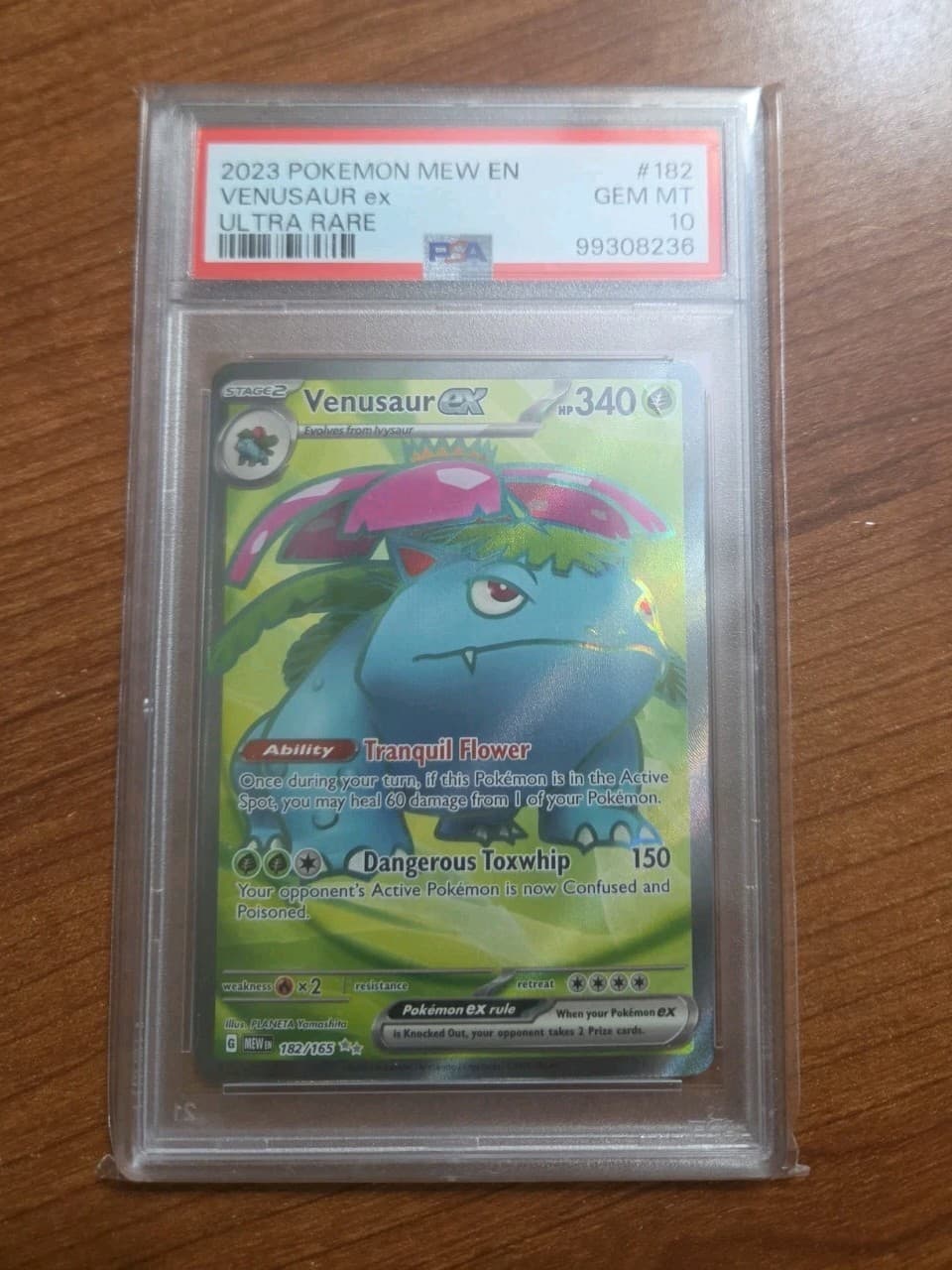 VENUSAUR ex #182 PSA 10 2023 Scarlet & Violet 151 Full Art Holo Ultra Rare