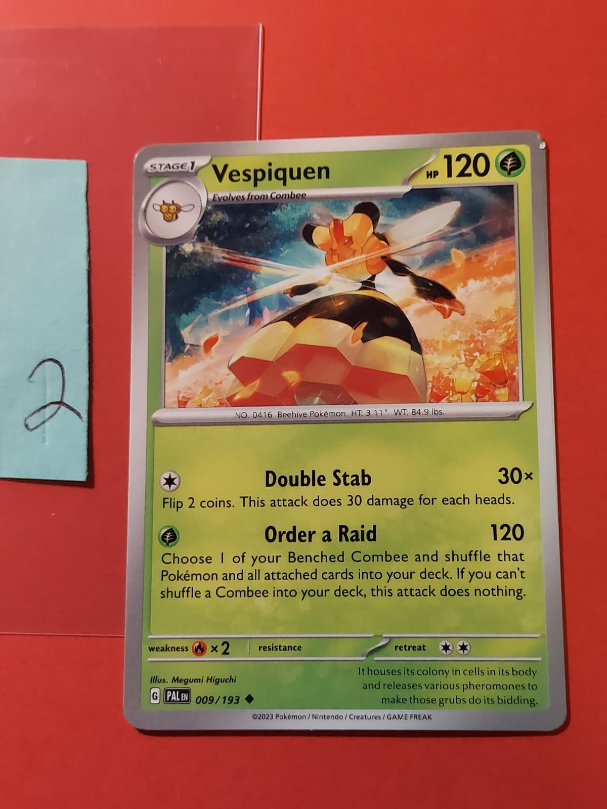 2023 Pokemon Scarlet and Violet Paldea Evolved #9 Vespiquen, UC, NF, cd2