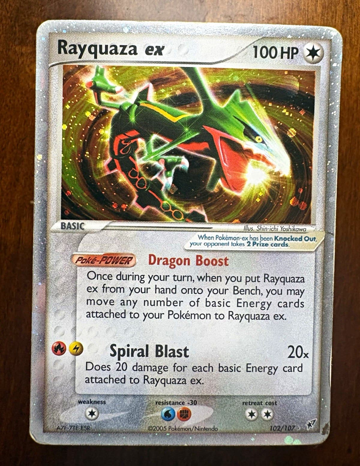 Rayquaza ex 102/107 EX Deoxys Holo Ultra Rare English 2005 100 HP