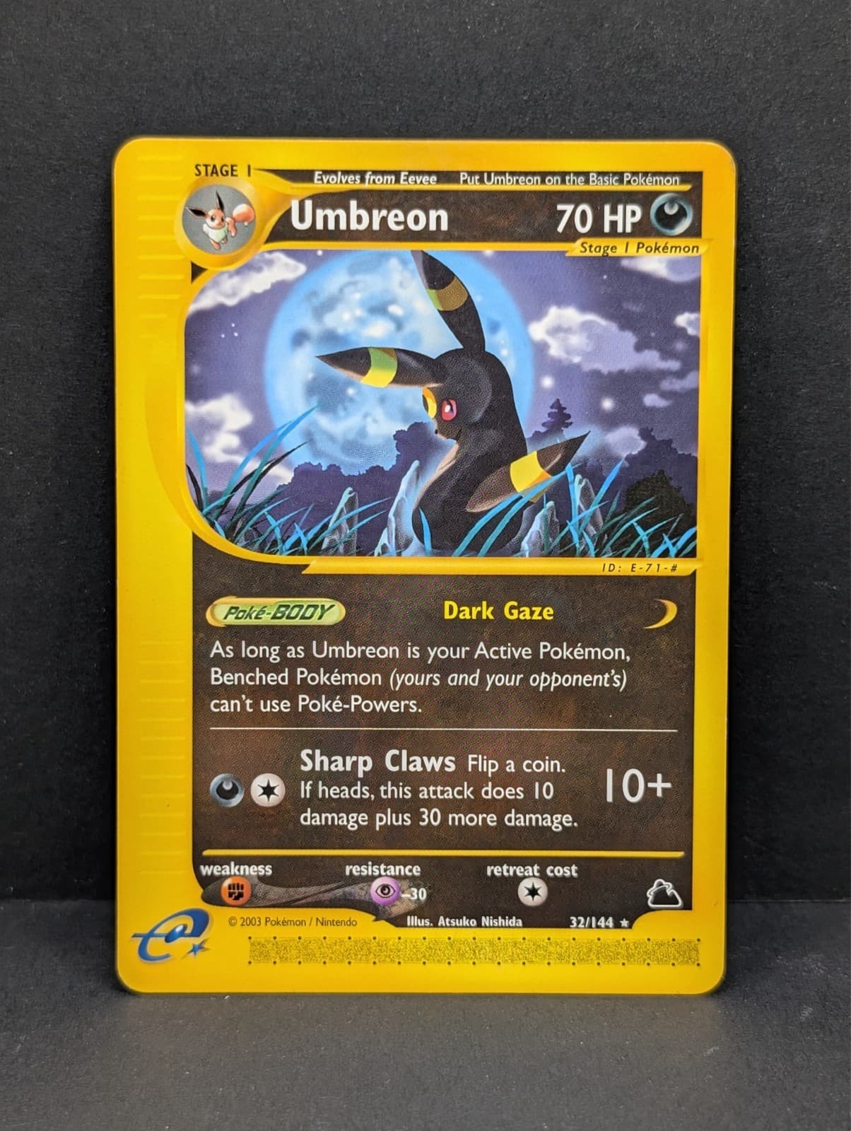 Umbreon 32/144 Skyridge Non-Holo Ultra Rare Pokemon TCG Nintendo e-reader NM