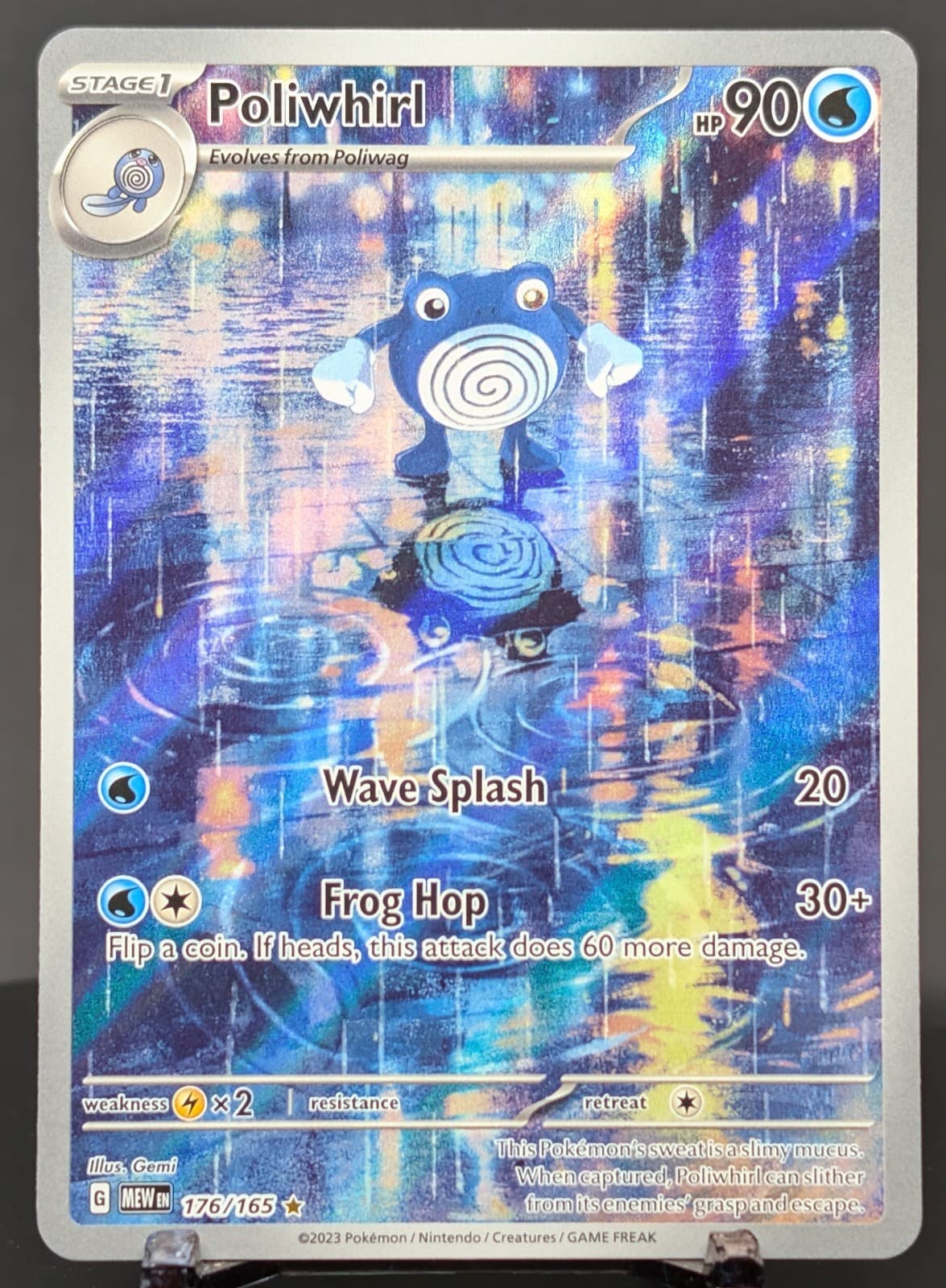Pokemon Poliwhirl #176/165 English Scarlet & Violet 151 Illustration Rare