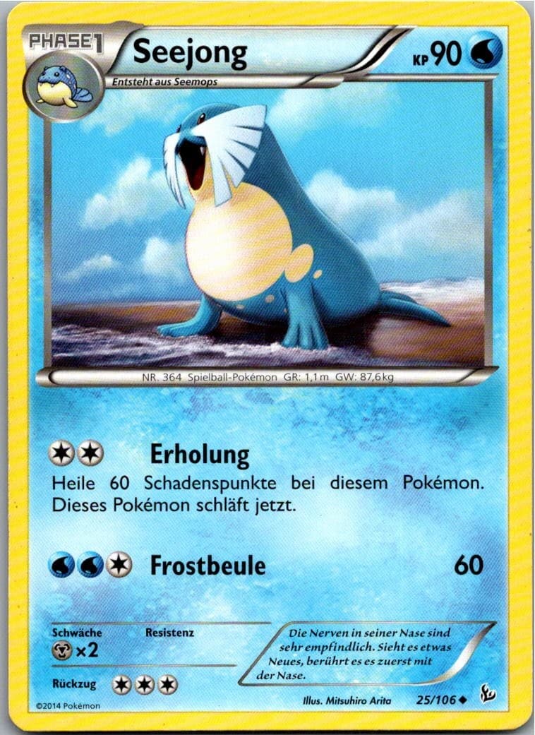 Pokemon Seejong 25/106 Flammenmeer Deutsch