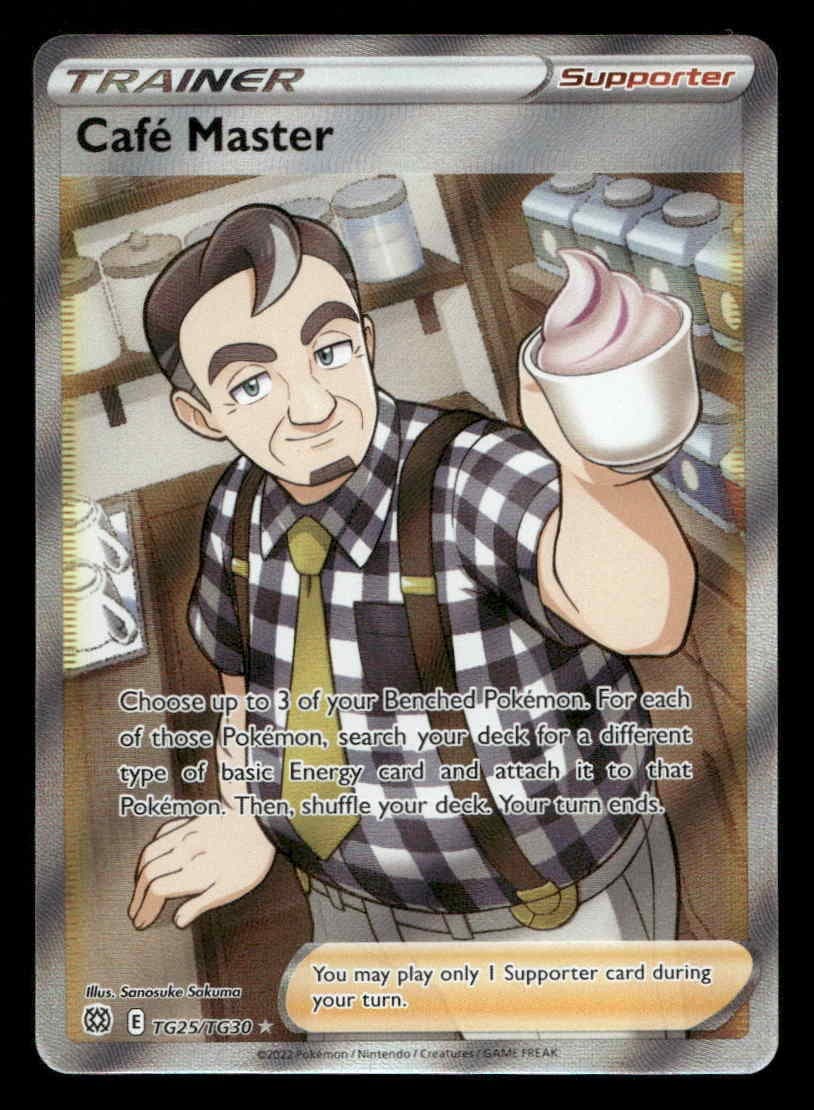 Cafe Master Holo Brilliant Stars Trainer Gallery TG25/TG30 NM Pokemon