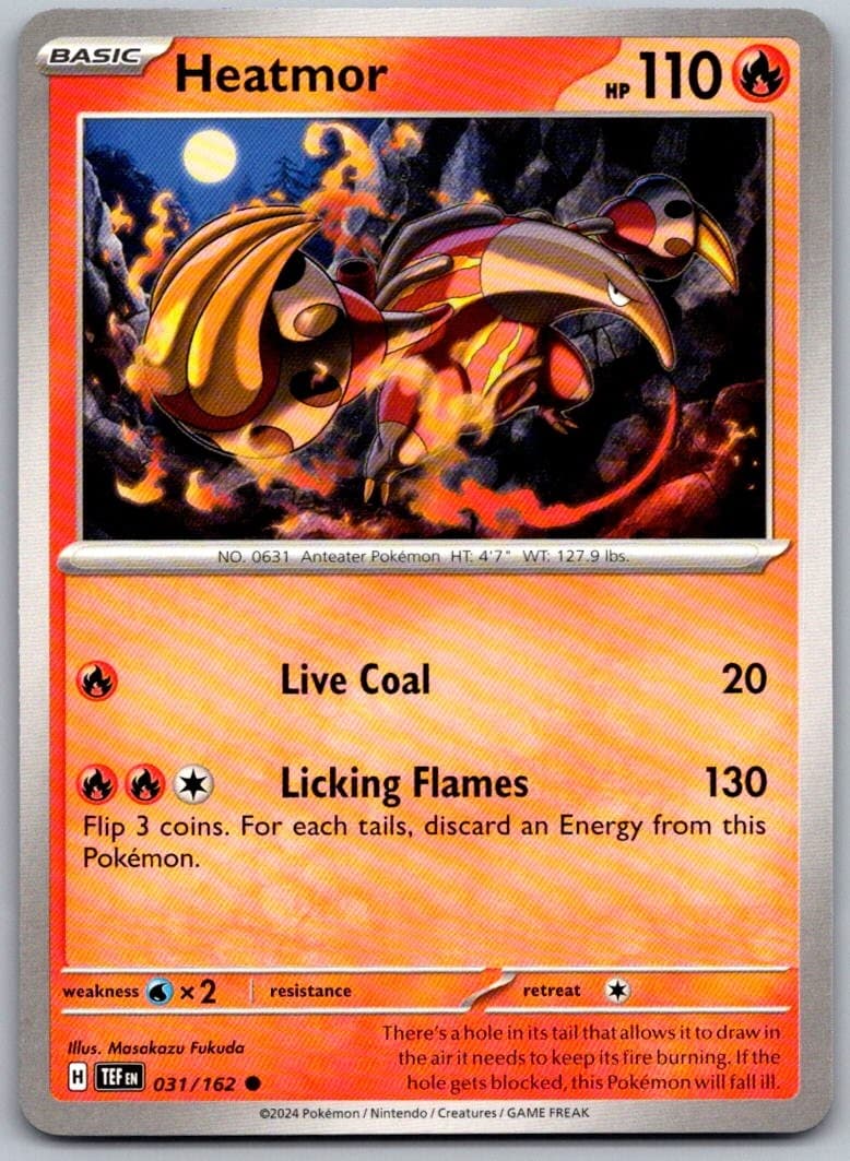 Heatmor Temporal Forces 031/162 Common PokéMon — English Near Mint
