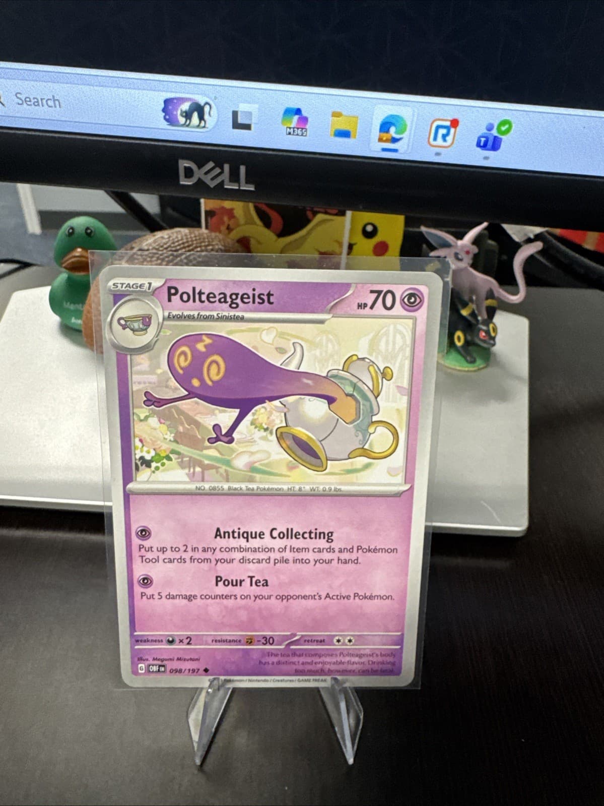 Pokemon TCG - Polteageist 98/197 - Obsidian Flames 2023 Free Ship