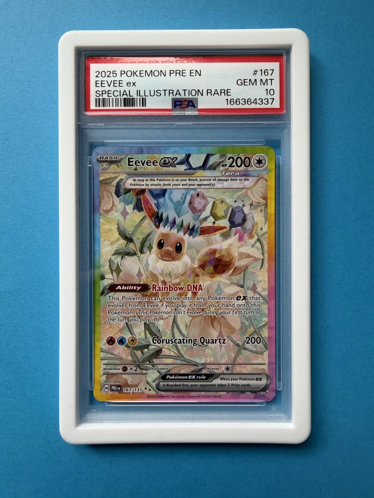 PSA 10 Eevee ex 167/131 Sv: Prismatic Evolutions Holo