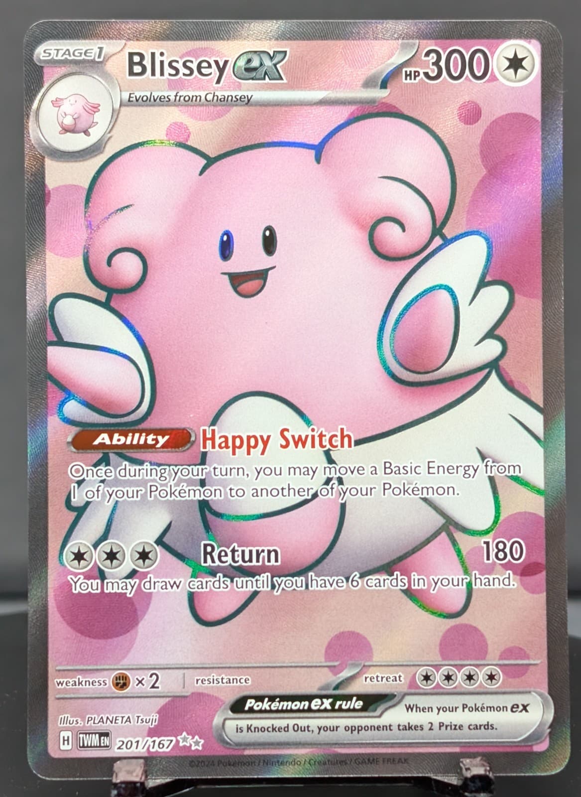 Pokemon Blissey ex #201/167 English Twilight Masquerade Ultra Rare Full Art