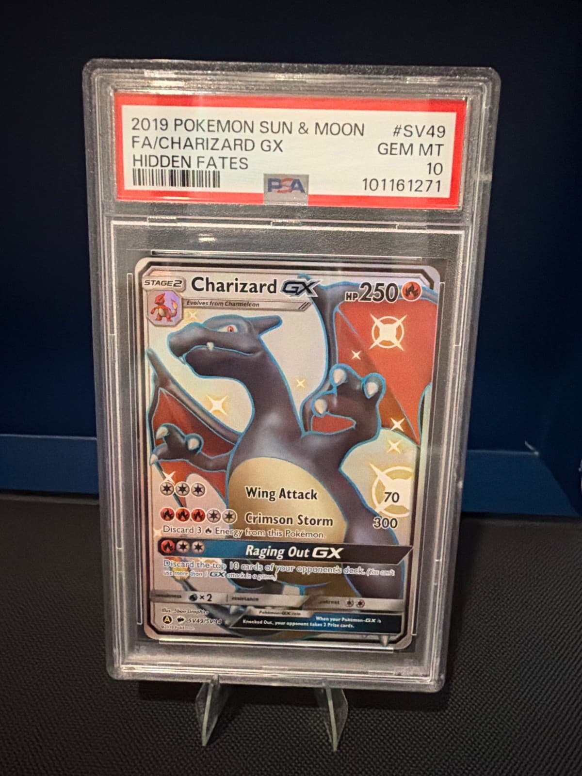 Charizard GX SV49/SV94 Hidden Fates: Shiny Vault Holo PSA 10 gem mint