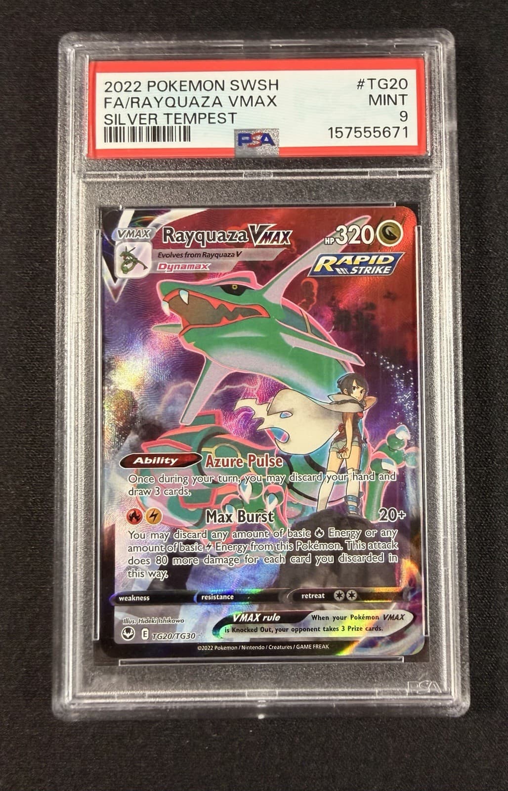 Rayquaza VMAX TG20/TG30 Swsh12: Sword & Shield - Pokemon Silver Tempest: PSA 9!
