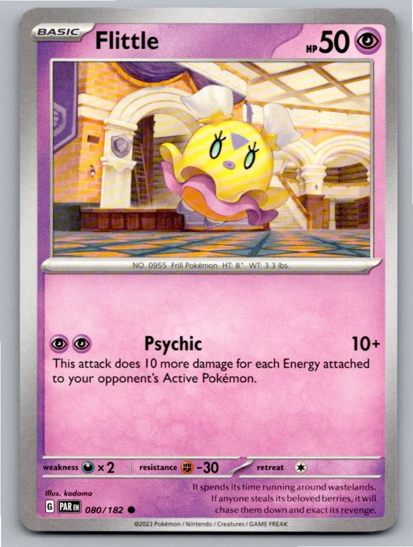 2023 POKEMON FLITTLE PARADOX RIFT 080/182 COMMON NM A43881 FREE S&H