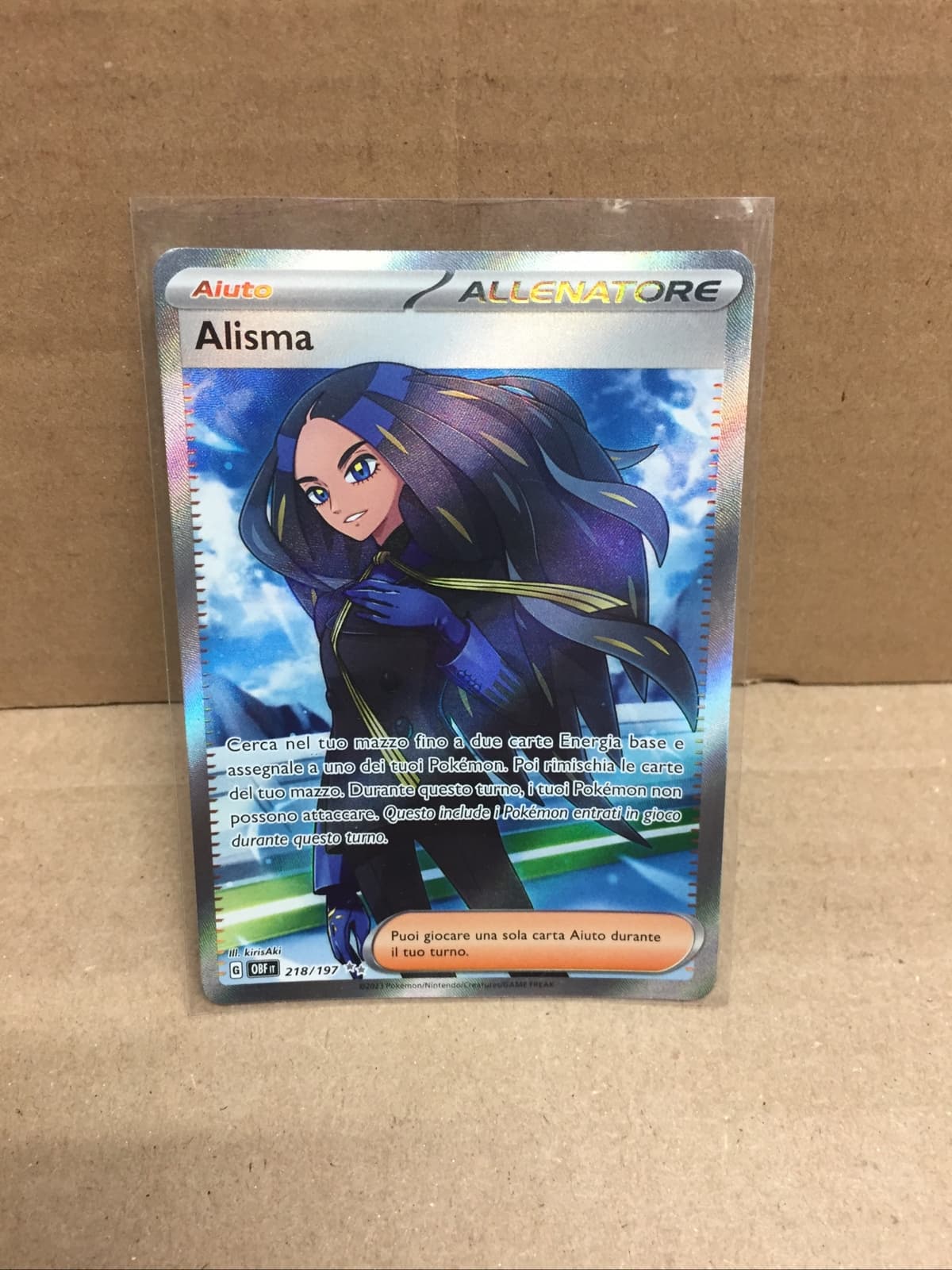 Pokemon Alisma 218/197 Ossidiana Infuocata Rara Full Art Ita