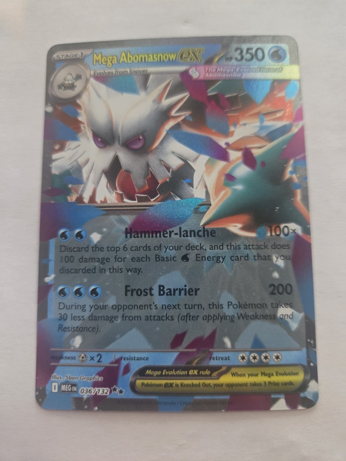 Pokemon TCG Mega Abomasnow EX 36/132 Mega Evolution