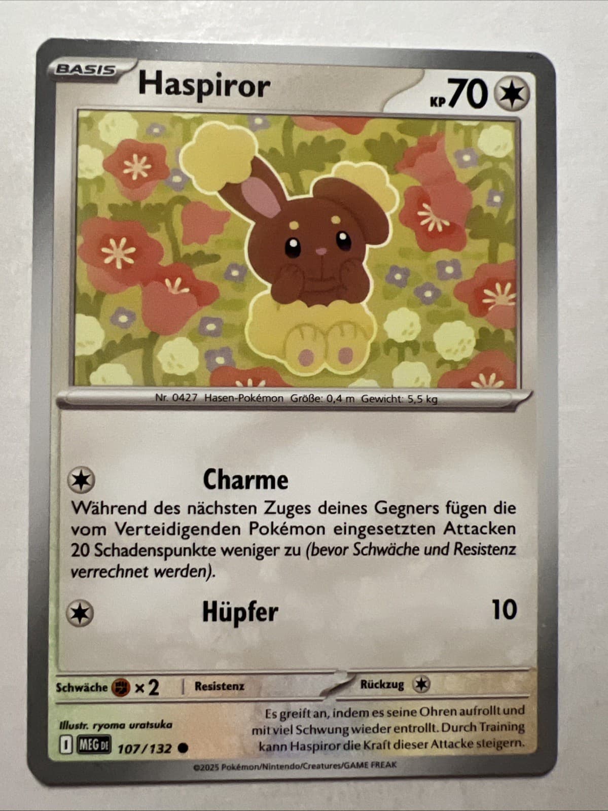 Pokemon Karte Haspiror 107/132 Mega-Entwicklung Deutsch