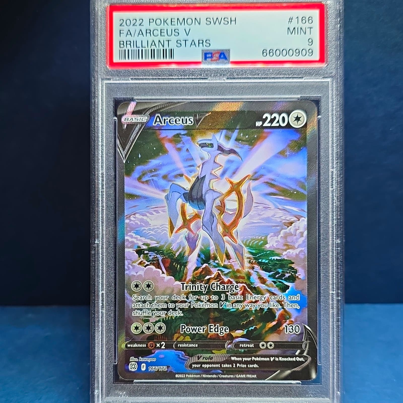 Arceus V 166/172 Brilliant Stars Holo Full Art Ultra Rare PSA 9