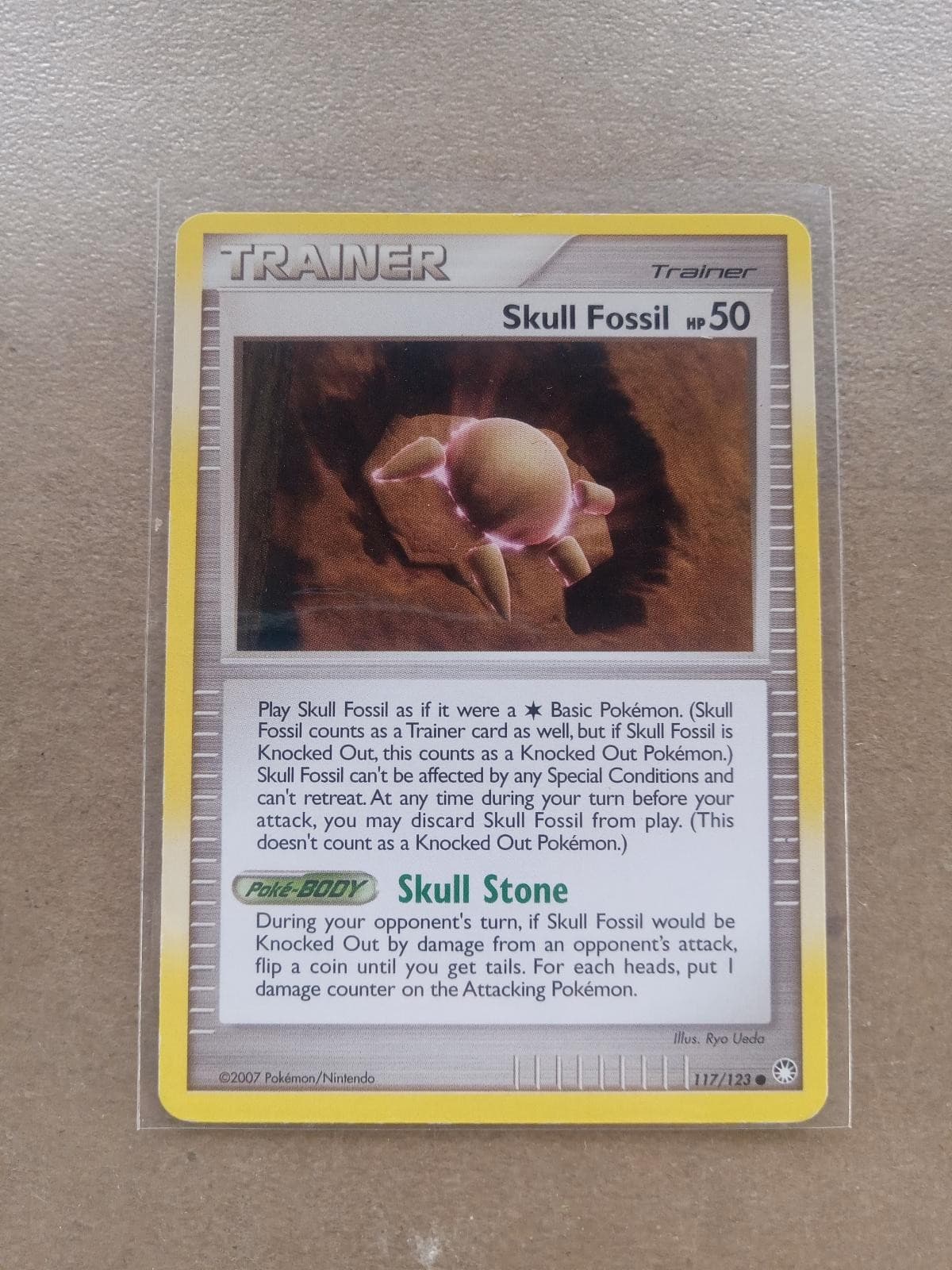 Skull Fossil 117/123 Common Mysterious Treasures Pokemon Lightly Played