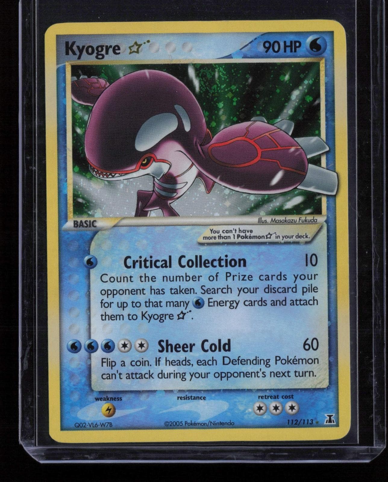 Kyogre Star Star Rare Delta Species 112/113 Holo Moderately Played - SWIRL