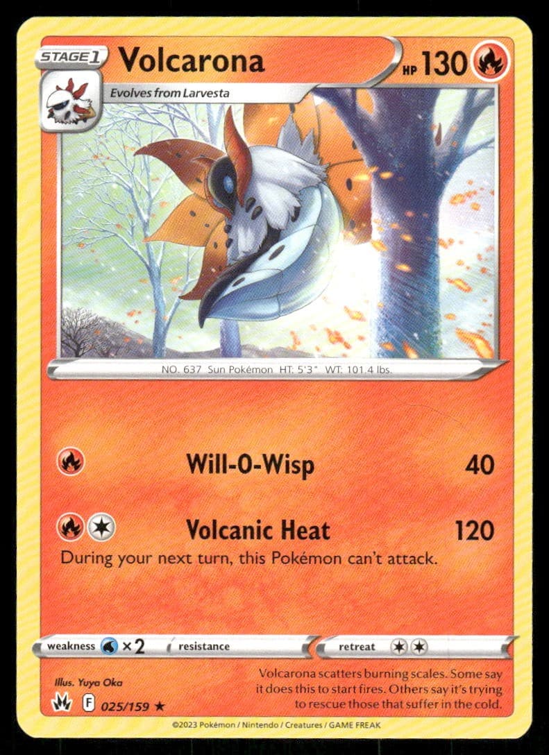 Volcarona 025/159 - Crown Zenith - Rare NM