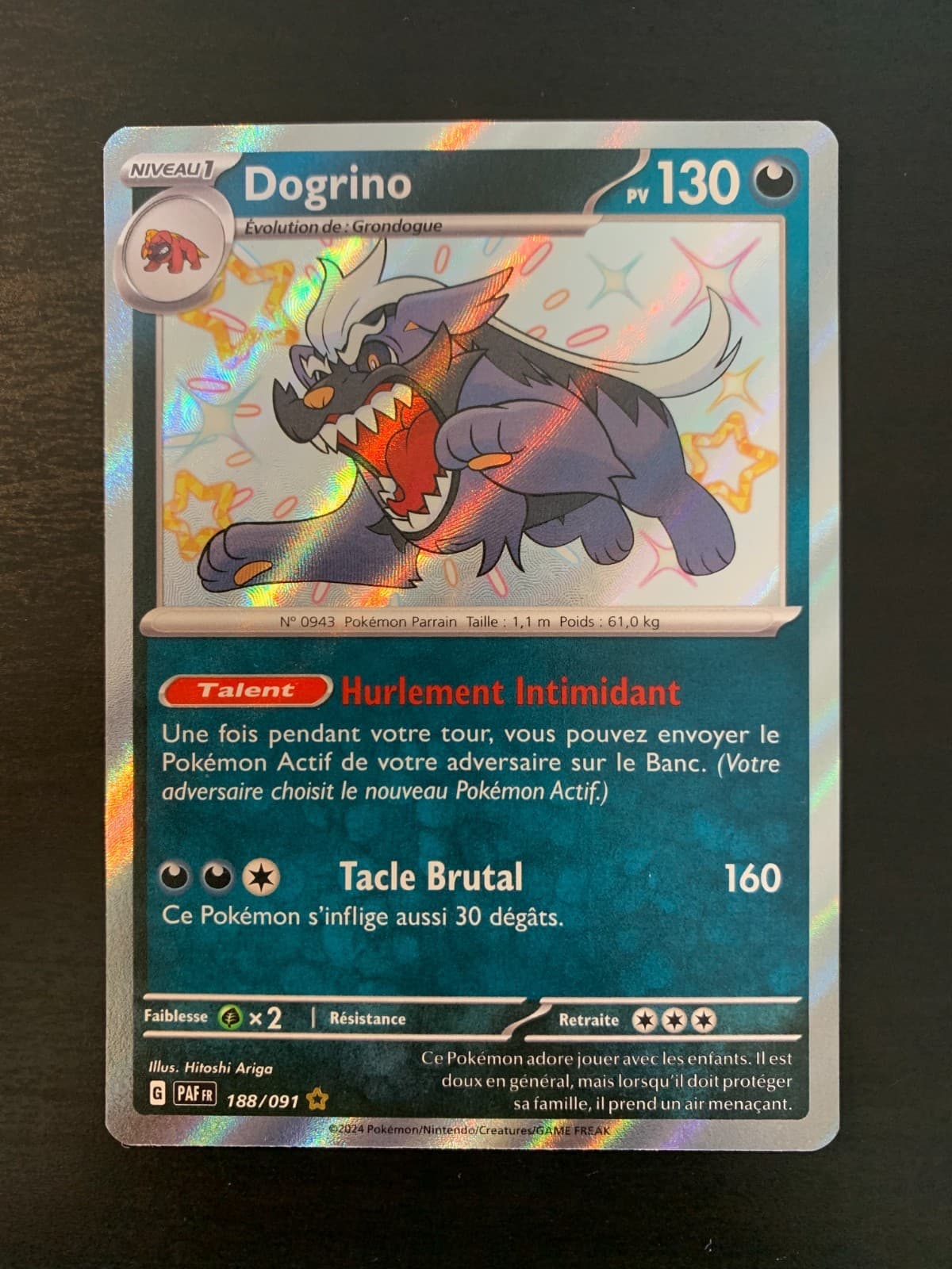 Carte Pokémon : Dogrino 188/091 Destinées de Paldéa Française NEUF