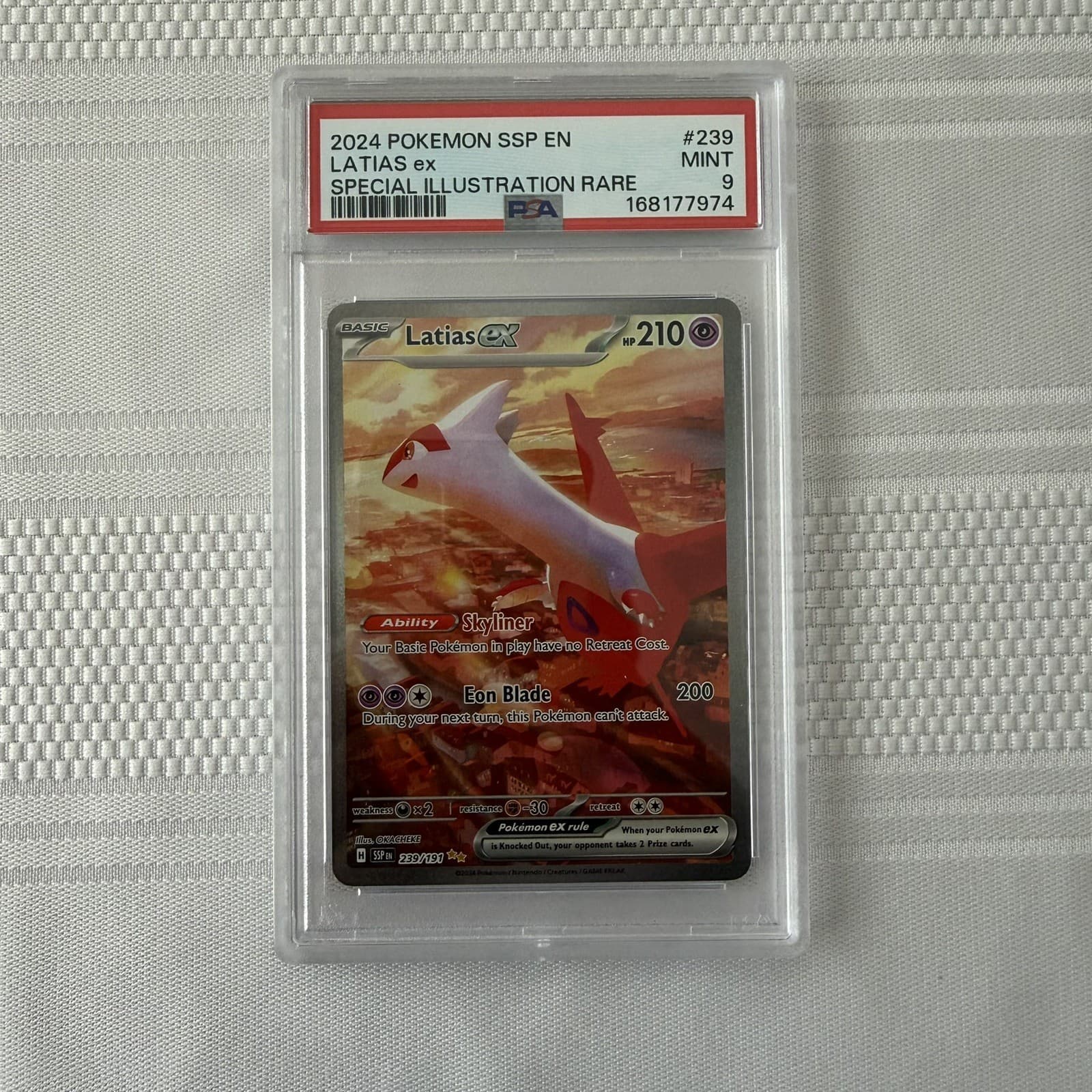 Latias ex 239/191 Sv08: Surging Sparks Holo PSA 9