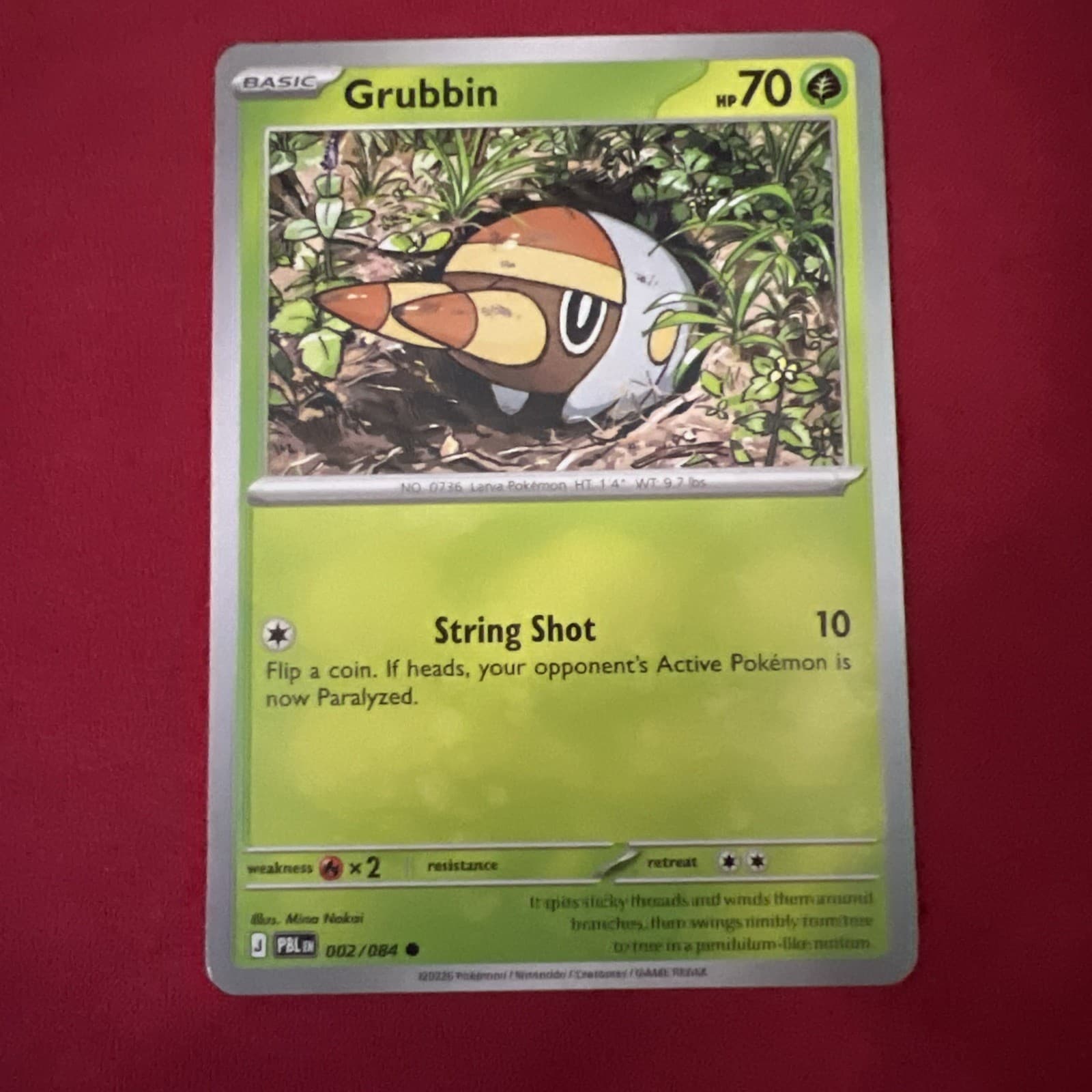 Grubbin 002/084 Pokemon Pitch Black Regular