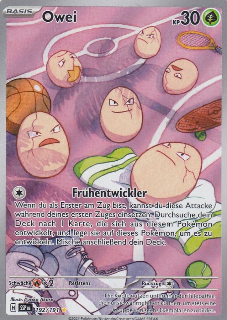 Owei 192/191 Illustration Rare Stürmische Funken Pokemon Karte Deutsch