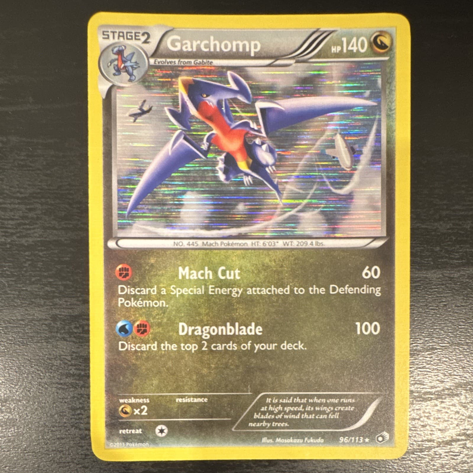 Garchomp 96/113 Legendary Treasures Holo MP 2013 Pokemon BW Black And White Era