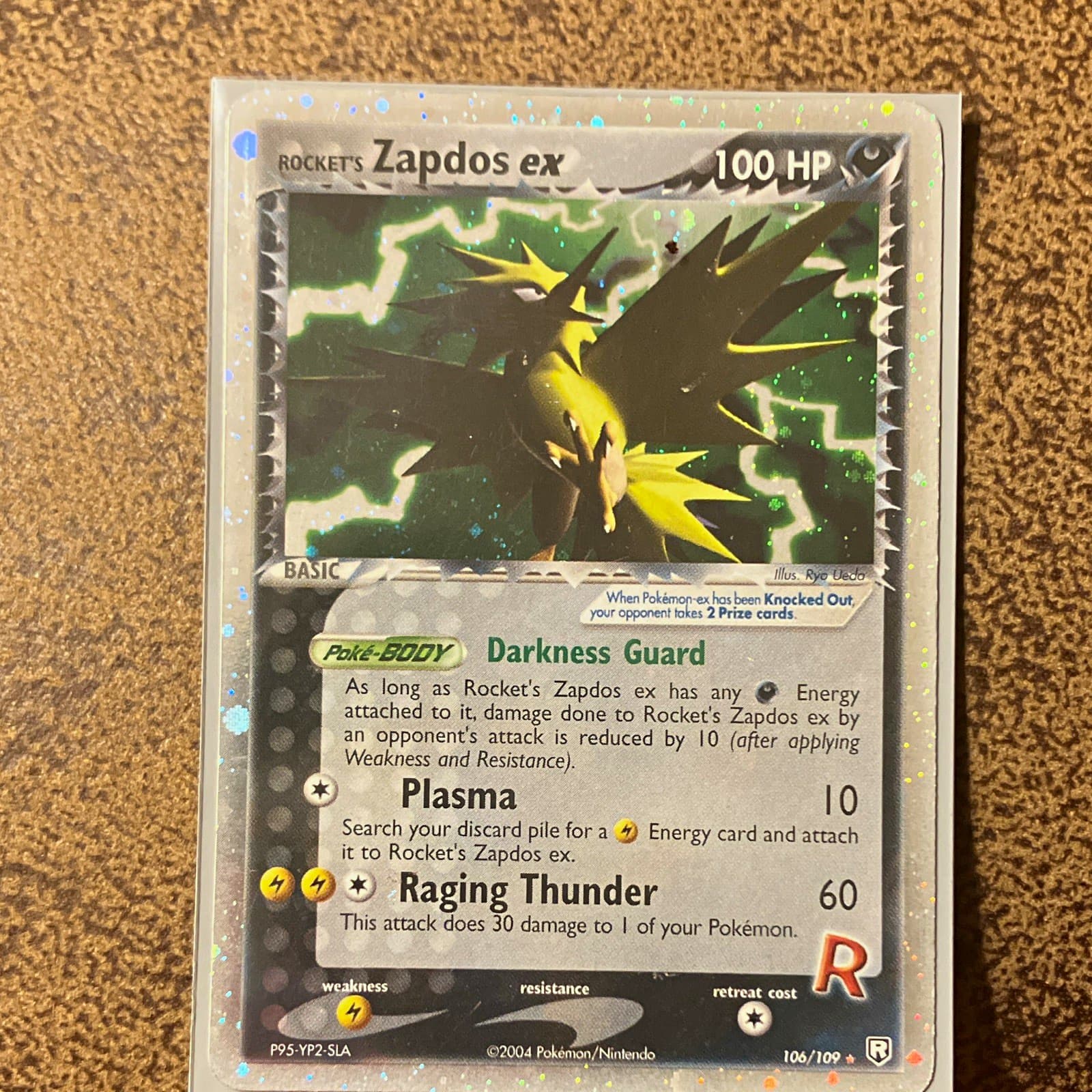 Rocket's Zapdos ex 106/109 EX Team Rocket Returns Holo Ultra Rare 2004