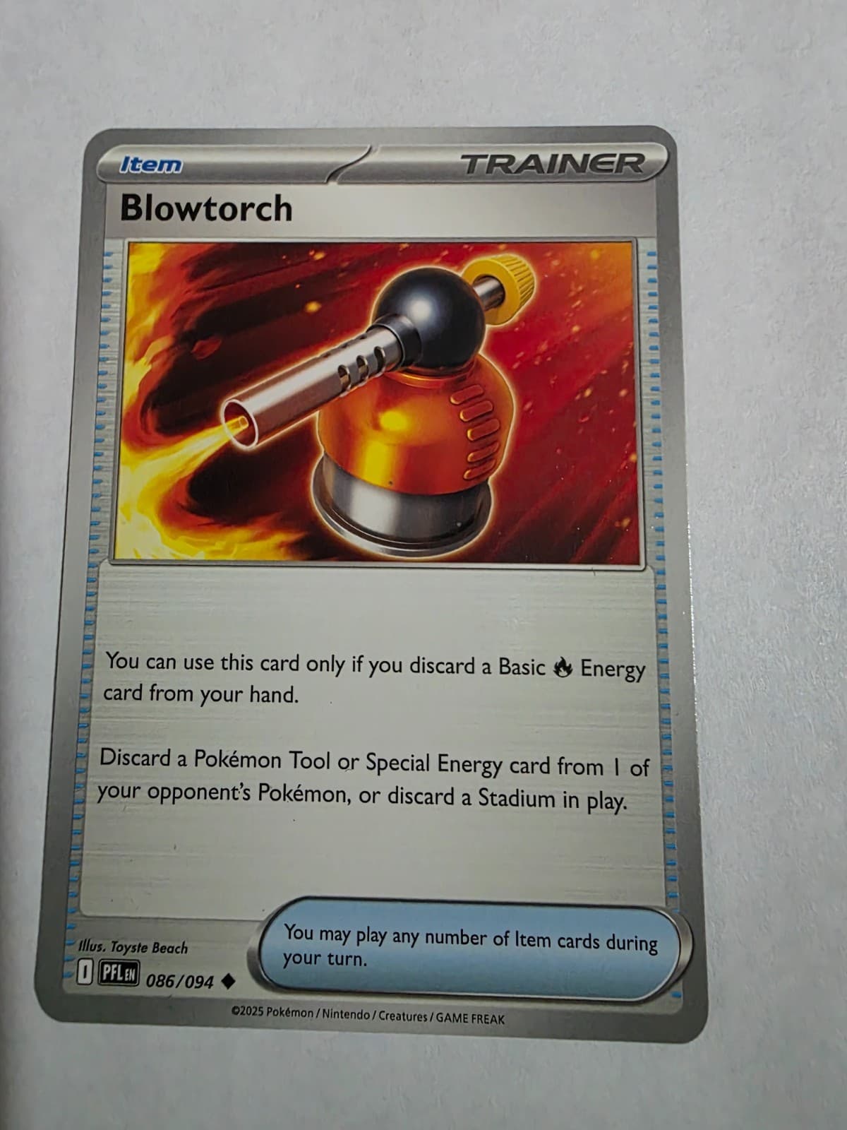 Pokémon Phantasmal Flames trainer Blowtorch 86/94 uncommon NM