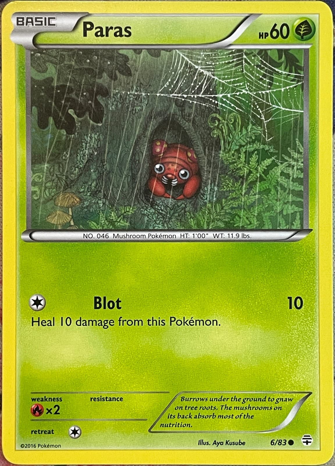 Paras - 6/83 - Generations Pokemon 2016