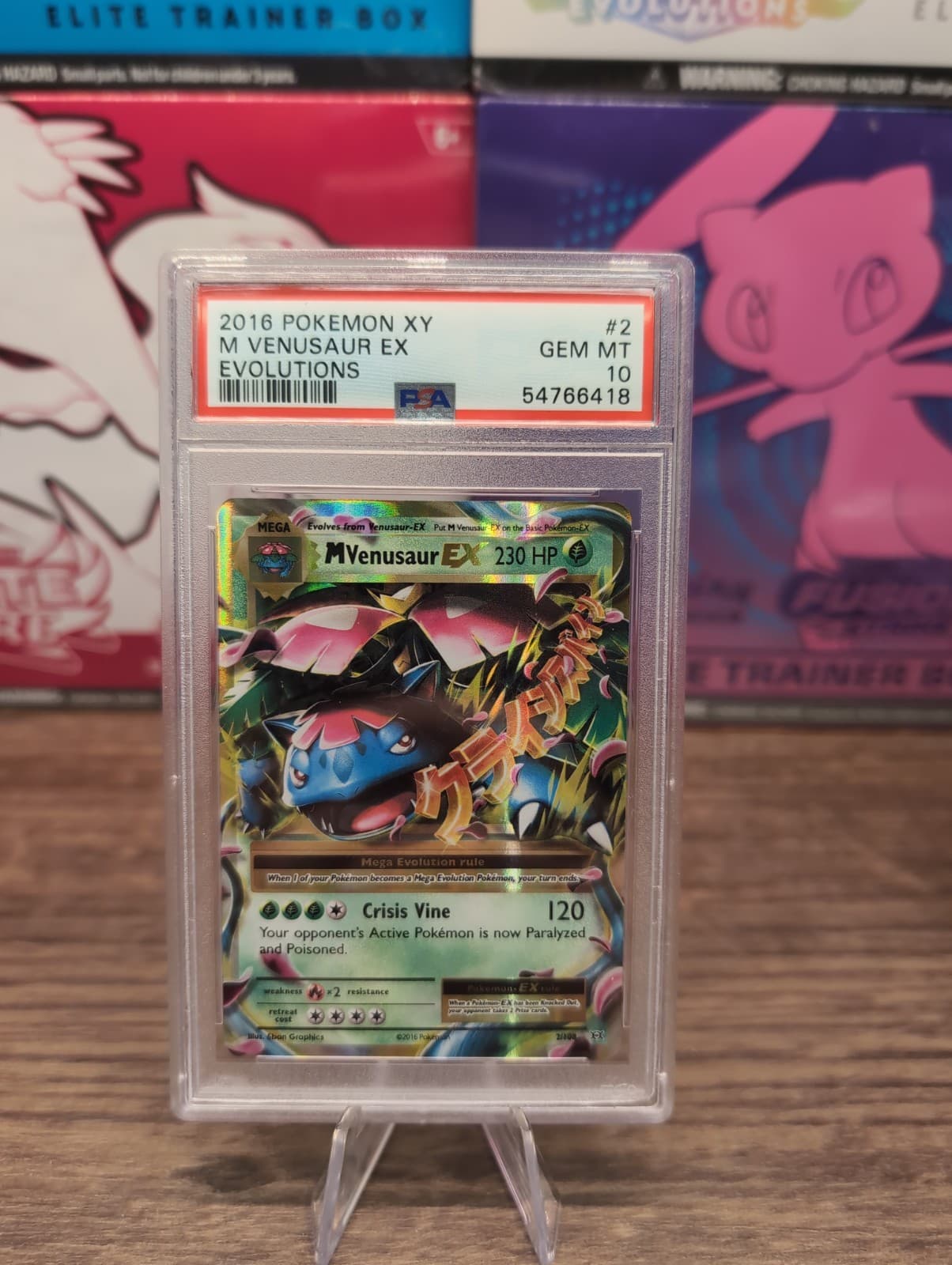 2016 Pokemon TCG Evolutions M Venusaur EX 2/108 Holo Ultra Rare PSA 10